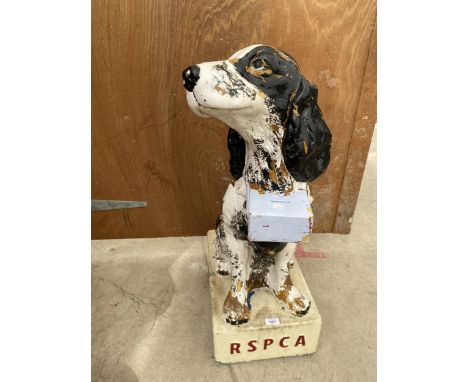 A VINTAGE RSPCA DOG COLLECTION MONEY BOX 