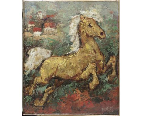David Burliuk (Russian/American, 1882-1967)Horse signed in Latin (lower  right)oil on canvas 55 x 46.5cm (21 5/8 x 18 5/16in)