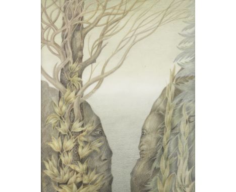 Valentina Kropivnitskaya (Russian, 1924-2008)La gorge coloured pencils on papersigned with Latin initials and dated 'VKR-88' 