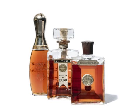 IW Harper Bourbon 1957 Bottled 1962. In decanter with loose stopper. Level 3 cms 50% 75cl (1) Beam's Pin-Bottle Believed 1962