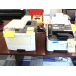 LOT OF PRINTER/FAX/COPIERS (2): (1) Brother-Laser Fax Super G3/33.6KBPS, Mdl. FAX-2840, S/N