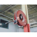 LOT OF PNEUMATIC HOSE REELS (2), must be unmounted (No beam included) (Machine shop area)