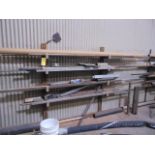 LOT OF STEEL MATERIAL: sheets, pipe, bar, angels, channels, assorted (two bundles on dock, one