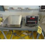 SCALE, CARDINAL MDL. 205, 100 x 0.05 lb. cap., 14" x 16", on cart, S/N E09314-0014 (Machine shop