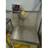 SCALE, CARDINAL MDL. 205, 300 x 0.05 lb. cap., 20" x 24", on portable stand, S/N E229607-0033 (