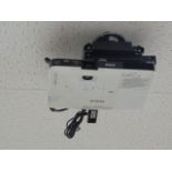 REMOTE CONTROL CEILING MOUNTED PROJECTOR, EPSON, S/N X3TH0X00008, w/ wall mounted electrical
