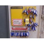 LOT OF SAFETY LOCKS, assorted (Building to right)
