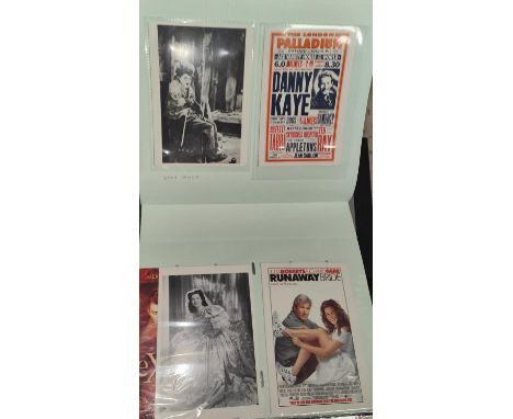 An album of 128 approx. postcards:&nbsp; Marilyn Monroe; Charlie Chaplin; Laurel &amp; Hardy; etc.; another with TV postcards