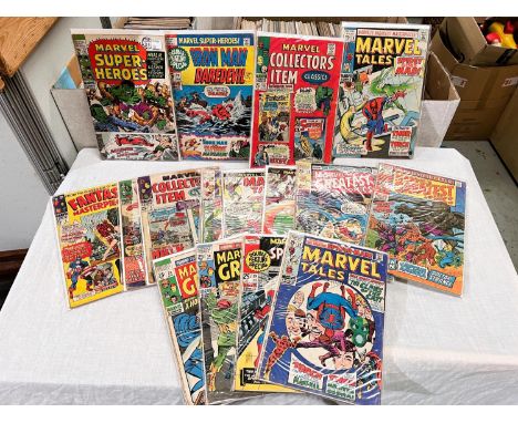 Marvel Comics: - 1960's Marvel Super Heroes 27, 29, Marvel collectors' item 7, 10 21; Marvel Tales 19, 23, 29; Marvel's Great