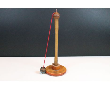 Vintage wooden bar skittles game 