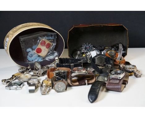 A collection of mainly contemporary gents watches to include Ben Sherman and Next examples together with a vintage Waltham. 