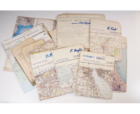 A small collection of military ordnance survey maps together with some civilian examples. 