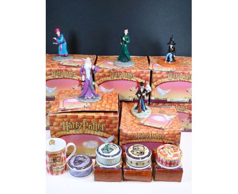 Quantity of Royal Doulton Harry Potter figurines with COA's to include 'Hermione Learns to Levitate', 'Professor McGonaGall' 