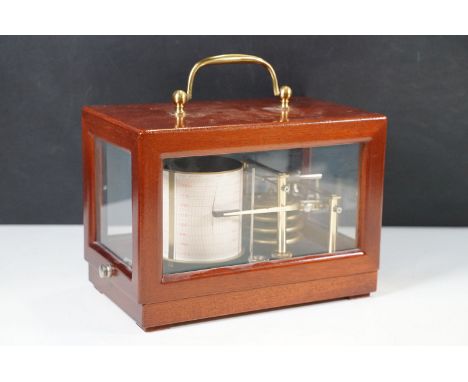 A mahogany cased barograph, engraved FCC precision20cm