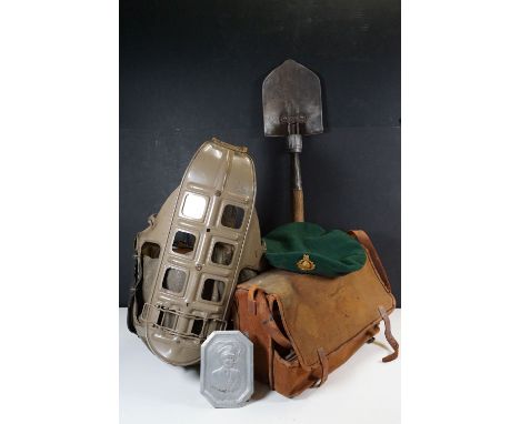 A mid 20th century St John's Ambulance canvas medical bag and interior metal kit tin together with a copper nautical light,  