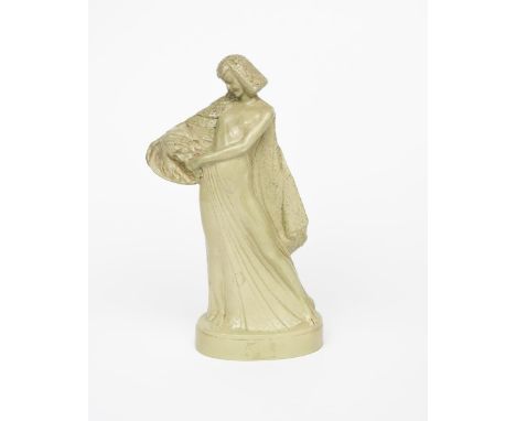 ‡ Zelda Wallace Salome with the Head of John the Baptist, a pottery figure, covered in a celadon glaze, applied paper label t