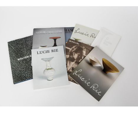 Nine books on studio pottery, comprising; Issey Miyake meets Lucie Rie Japanese exhibition catalogue, five various  Lucie Rie