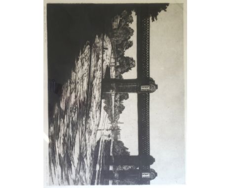 •MELVYN PETTERSON (b.1947) KEW RAILWAY BRIDGE, NO.2 Etching, 1989, signed, dated, inscribed with title and A/P (artist's proo