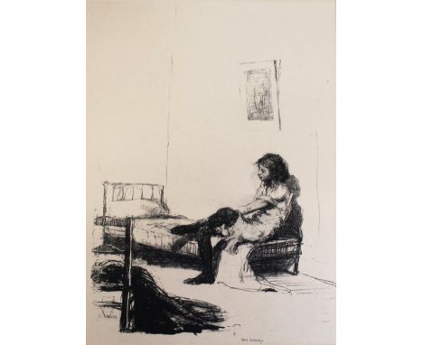 •ETHEL GABAIN (1883-1950) LE LEVER DE L'OUVRIERE Lithograph, c.1912, signed in pencil within the image Image 42 x 31cm.;  wit