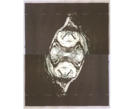 •BRYAN ORGAN (b.1935) (BULL) Lithograph, printed in grey and brown, 1980, signed, dated and inscribed `Artist's proof` Image 