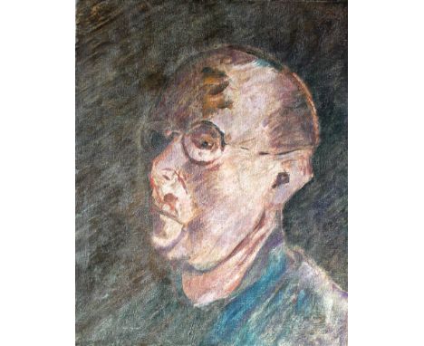 AFTER SIR MATTHEW SMITH, CBE (1879-1959) SELF PORTRAIT Oil on canvas, unframed 50.5 x 40.5cm. * After Smith's self portrait, 