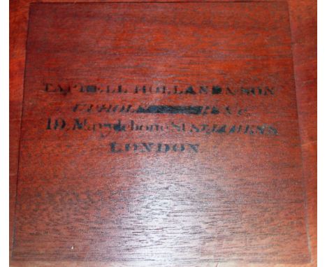 TAPRELL HOLLAND & SON ROSEWOOD AND INLAID CENTRE TABLE, mid 19th century, the circular tilt top inlaid with foliate and fruit