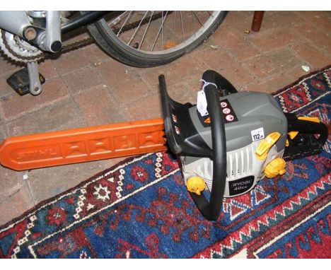 A Ryobi petrol chainsaw