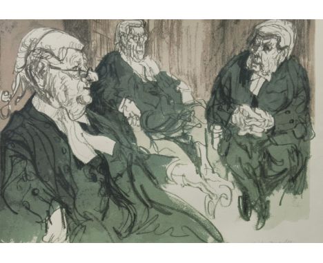 Feliks Topolski R.A. (Polish, 1907-1989), Three Judhes, signed l.r., No.121/250, lithograph, 39 by 55.5cm, unframed.  Note: A