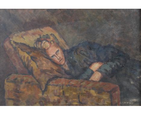 Welby Arthur Skinner, Somnolence, signed and dated 1944, oil on board, framed and glazed