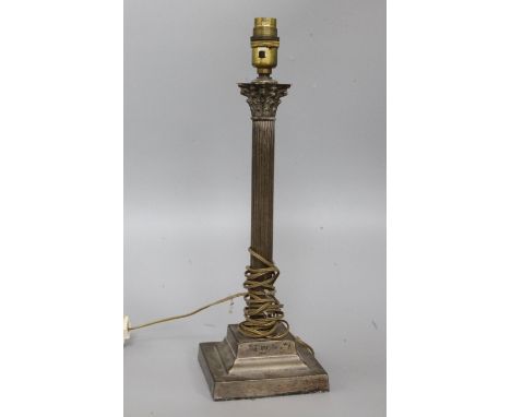 An electroplate column lamp base