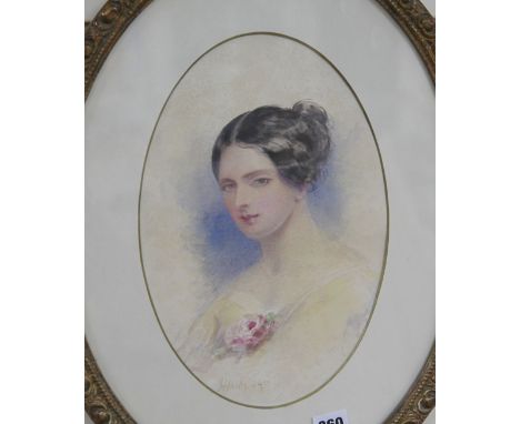 J. Hardy Senior, watercolour, Portrait of a young lady, signed, 31 x 21cm