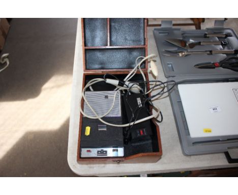 A Philips cassette recorder and fitted case