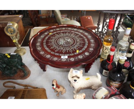A mother of pearl inlay bed tray