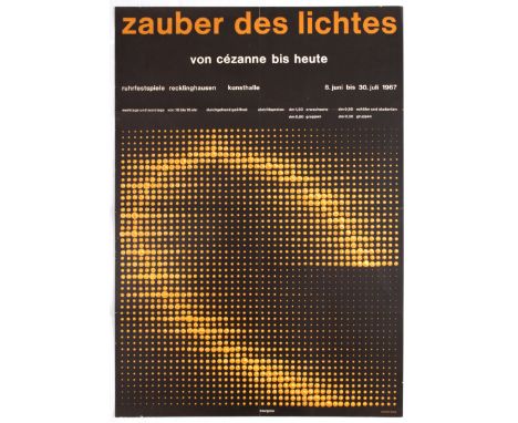 Exhibition Poster – Magic of Light, from Cezanne to today – Recklinghausen 1967. Country: Germany. Year: 1967. Artist: Almavi