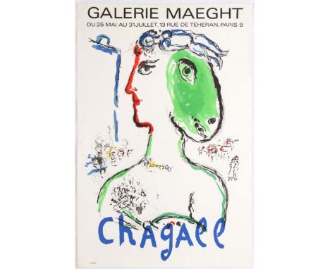Exhibition Advertising Poster – Chagall – Gallery Maeght, Paris. Edition of 5,000. The Artist as a Phoenix Poster created for