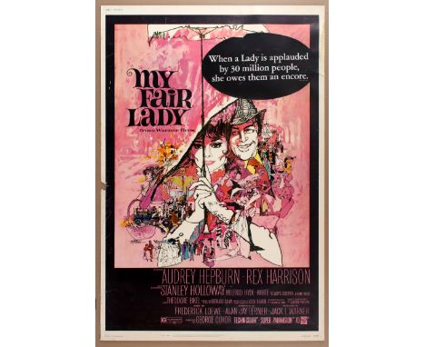 Movie poster for 1971 re-release of My Fair Lady.  It is a 1964 American musical film adaptation of the Lerner and Loewe epon