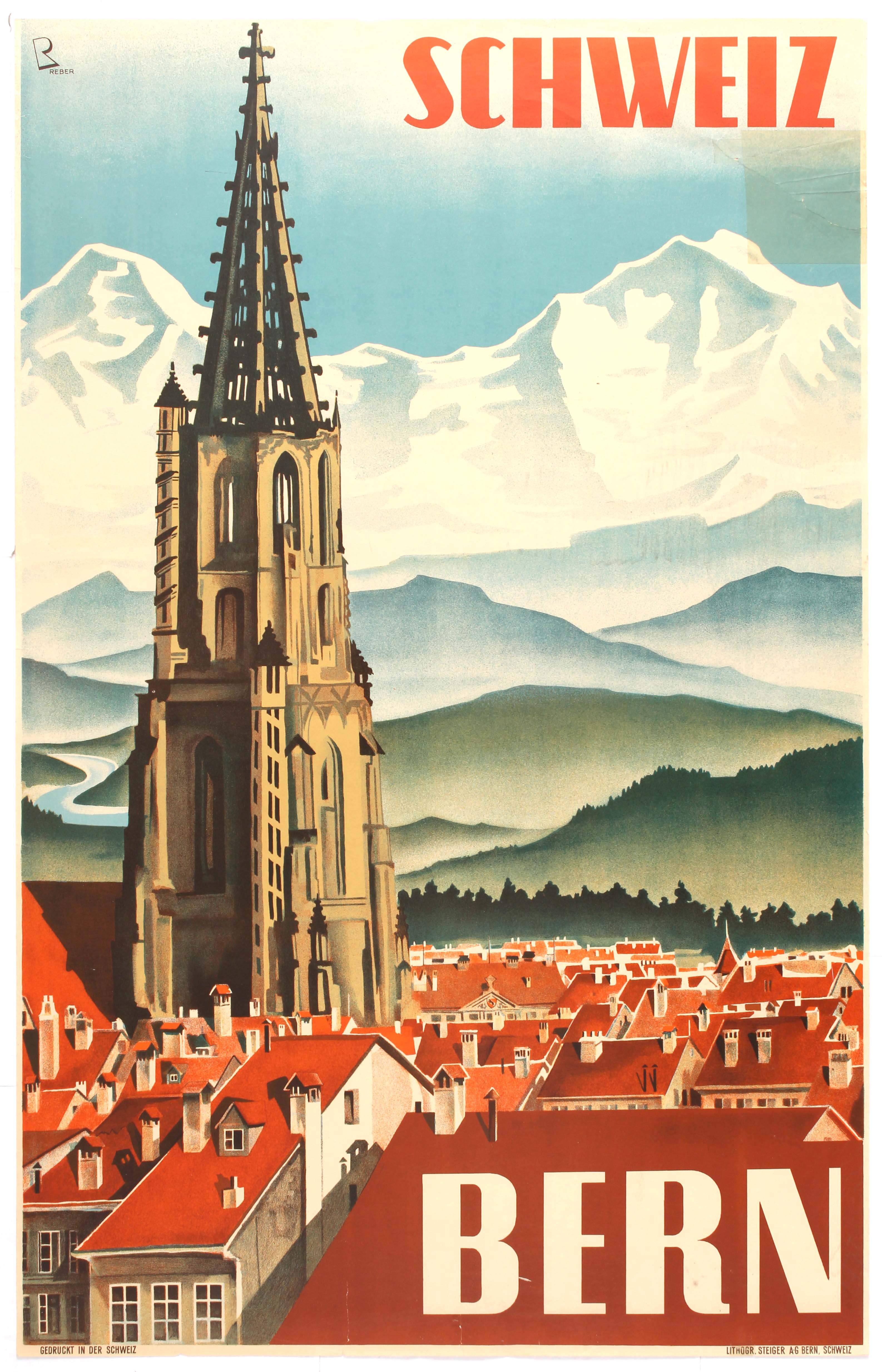 Bern Switzerland. Country: Switzerland. Year: 1934. Artist: Reber