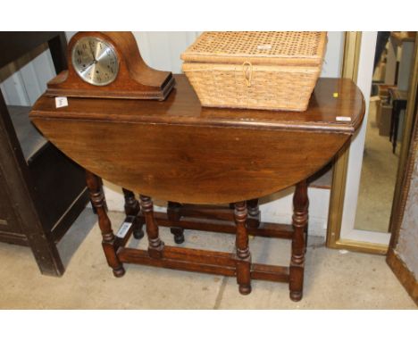 A 19th Century oak gate leg table 