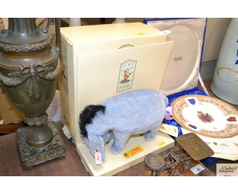 A Steiff Classic Pooh figure of Eeyore in original box