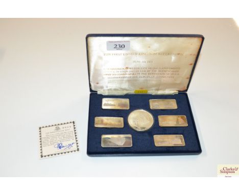 A Birmingham Mint First United Kingdom referendum commemorative issue of medals and ingots 