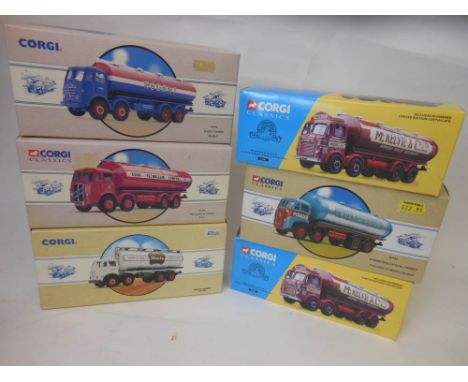 Corgi Classics,: six assorted diecast Tankers: includes, No 24201 Leyland Octopus Elliptical Tanker Set McKelvie & Co Ltd, x 