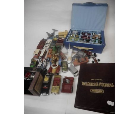 Corgi, Dinky and others a collection of assorted diecast vehicles, mostly playworn, includes Matchbox Collectors Case with di