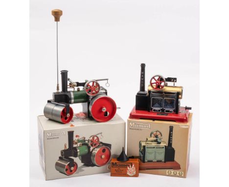 Mamod. A boxed live steam SR1a Steam roller and a boxed SP23 Steam engine: (2) 