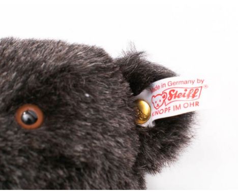 Steiff for Danbury Mint. 'The 2002 Bear', back plush mohair with glass eyes, stitched nine and mouth with collar over a joint