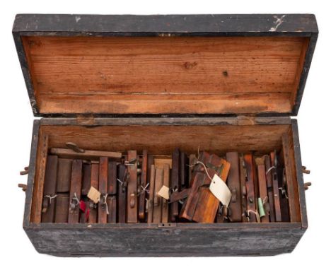 A collection of twenty three various moulding and scratch planes: including and adjustable plane by Mosely & Son, Covent Gard