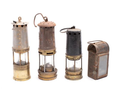 A  Cambrian type miner's lamp by E Thomas &amp; Williams Ltd, Aberdeen, No. 410, together with another miner's lamp by J H Na