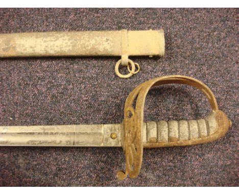 A Victorian Light Infantry Officer's dress sword:  the acid etched blade inscribed 'Presented as a mark of esteem by members 