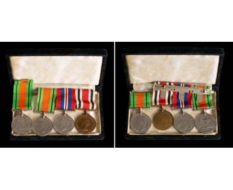 A WWII group of three 'Samuell  R Honeywill': Defence Medal, War Medal and Special Constabulary LSGC medal and one other Defe