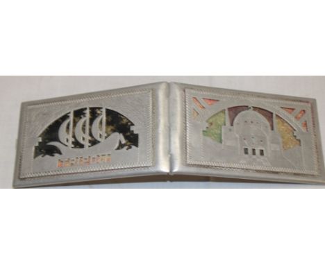 A Second War Prisoner of War aluminium trench-art cigarette case "Tripoli" named to J Tams of Leeds 