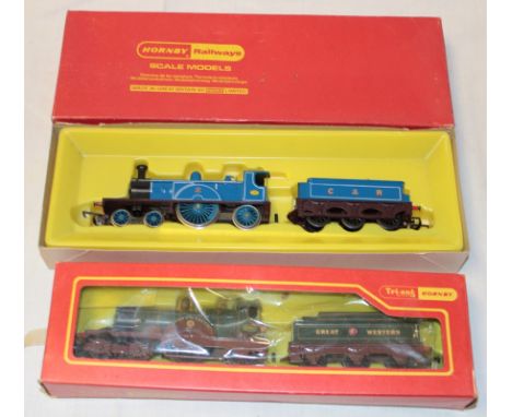 Hornby 00 Gauge - Caledonian Railway 4-2-2 locomotive and tender in original box and a boxed Lord of the Isles GWR locomotive